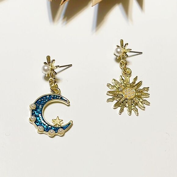 Boho moon star earrings #476 - Picture 5 of 7